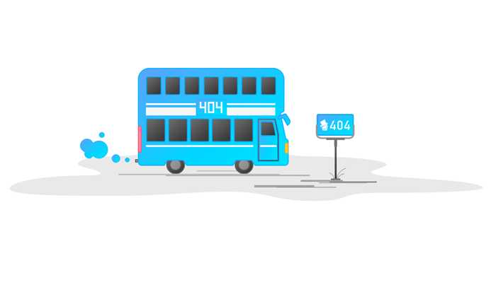 蓝色大巴汽车404网页模板源码